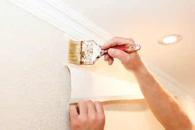 Pose de papier peint à Geruge — revêtements muraux et toiles de verre